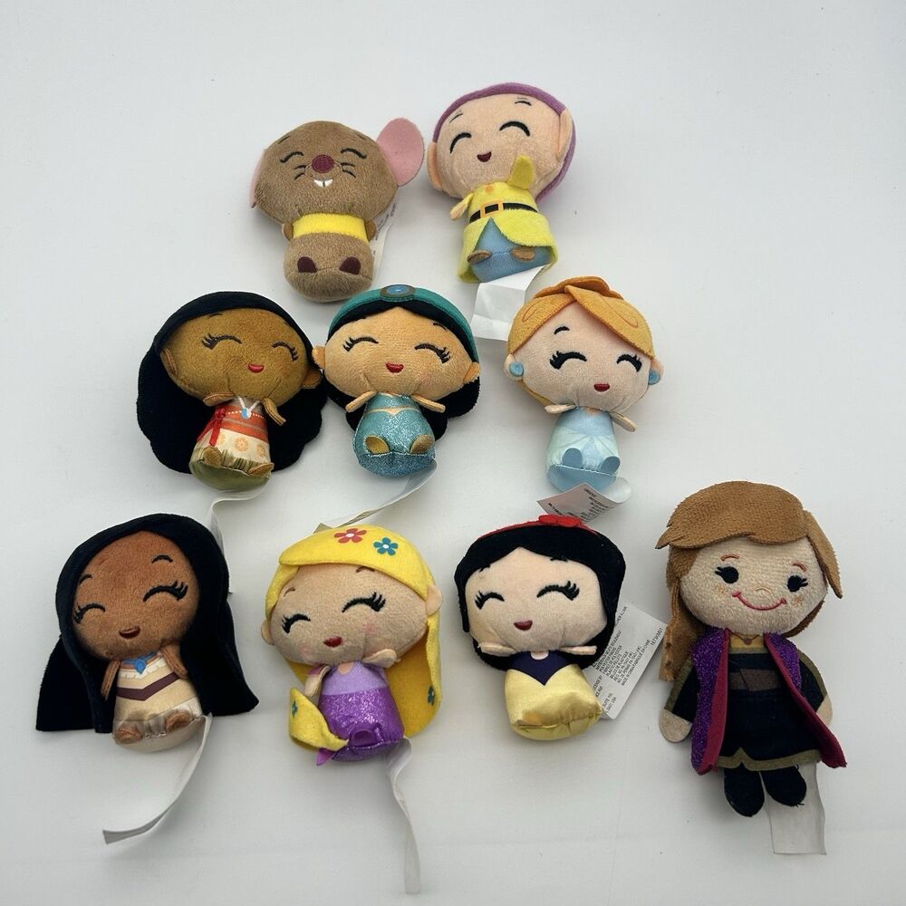 Hallmark Itty Bittys Plush Lot Of 9 Disney Princess, Frozen, Snow White, Jasmine - Picture 5 of 16